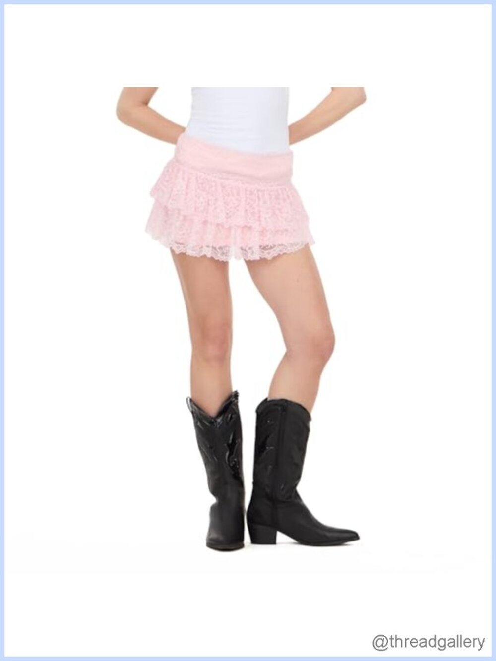 Forever 21 Lace Trim Skort with Built-in Shorts
